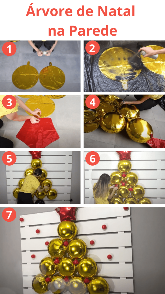 Árvore de Natal na Parede com Balões | BuBa DIY