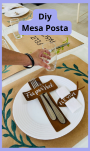 Porta Talheres Personalizado para Mesa Posta com Tema Cristão: “Foi Por Você” - BuBa DIY